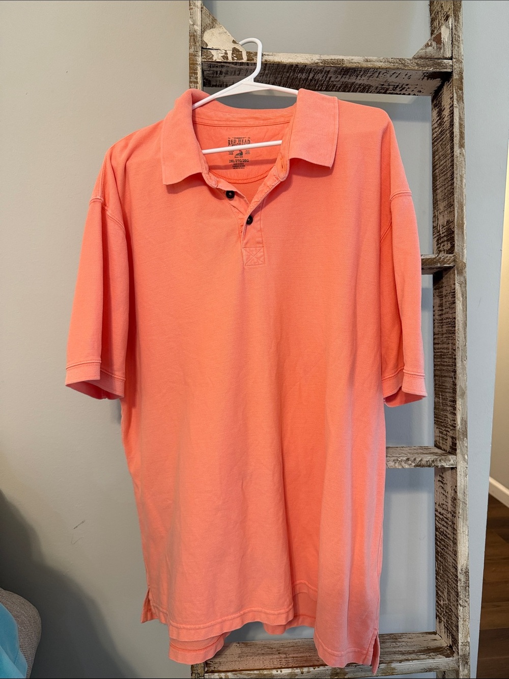 Men's Red Head Coral Polo Shirt - Classic Short Sleeve